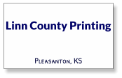 Linn County Printing Pleasanton, KS