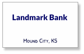 Landmark Bank Mound City, KS