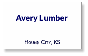 Avery Lumber Mound City, KS